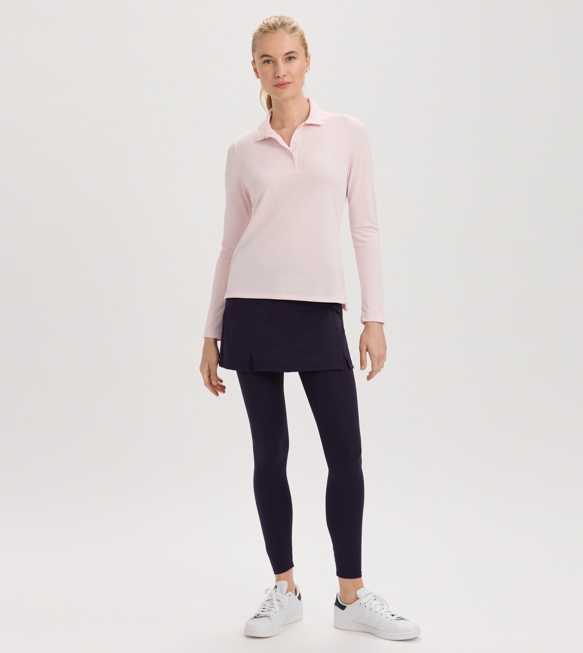 scalloped collar polo