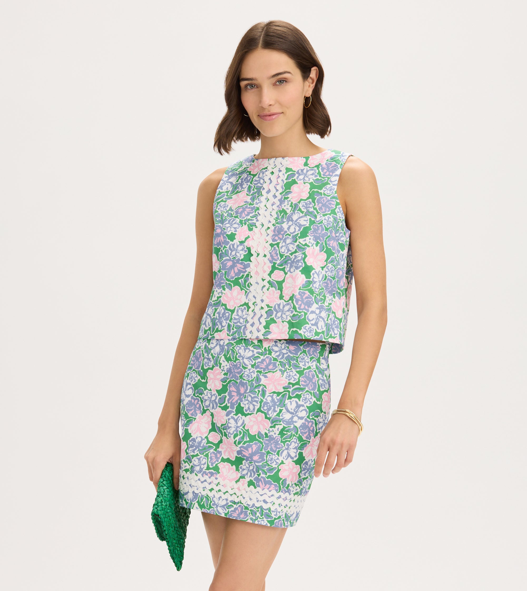 Renwick Floral Ric Rac Top