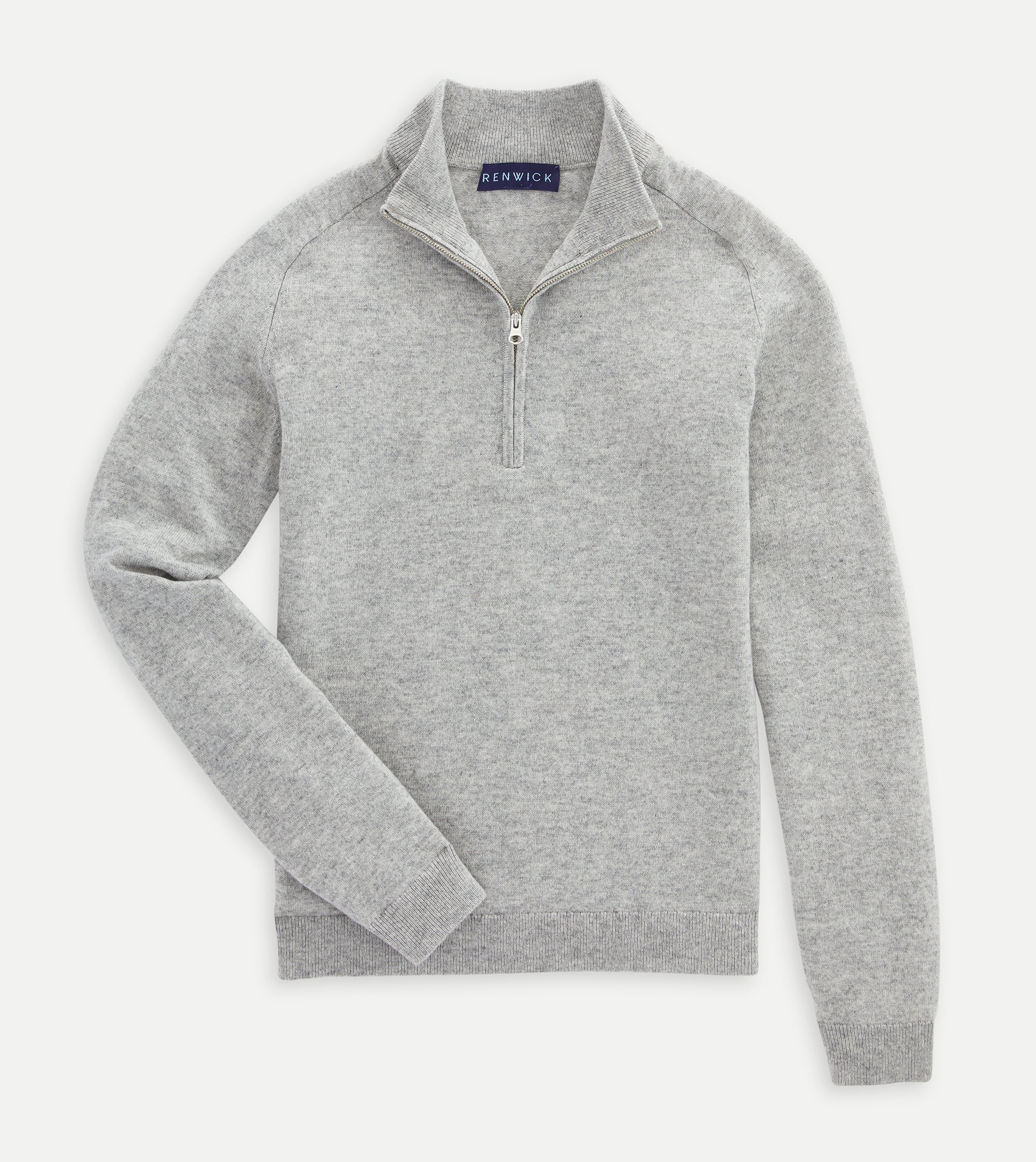 Wool Cashmere Quarter Zip Sweater