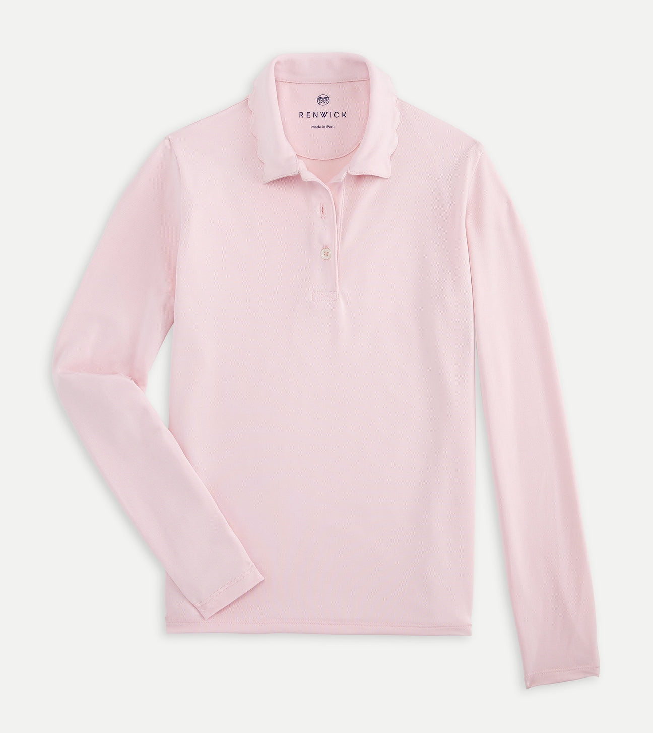scalloped collar polo