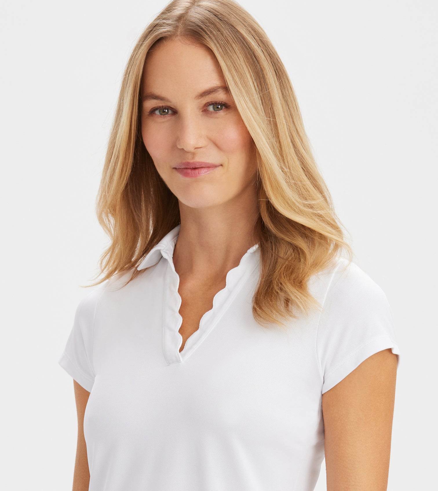Scallop Performance Polo - Periwinkle